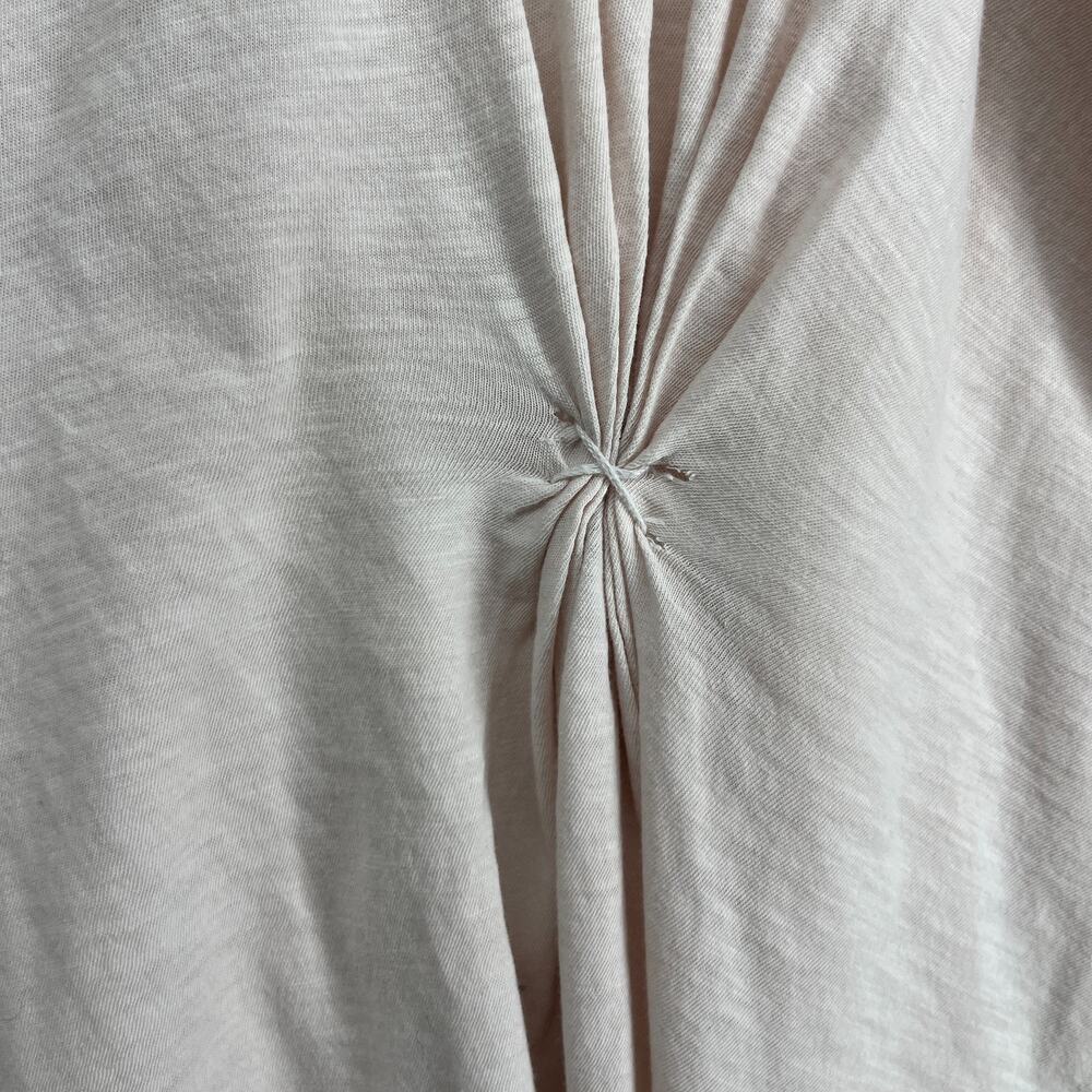 EILEEN FISHER GARNET HILL Top M Slub Organic Cotton Knot Sleepwear Pajama Pink - Picture 6 of 11